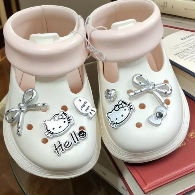 

Мультяшный Серебристый Hello Kitty Бант Рыба Набор Девочки Женщины Шармы для Обуви Украшения DIY Съемная Пряжка Аксессуары для Обуви Подарок