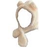 1 Stück Niedliche Bärenohren Mütze Schal Handschuhe 3-in-1 Winter Warm Strickmütze Damen Winddicht Plüschmütze Schal