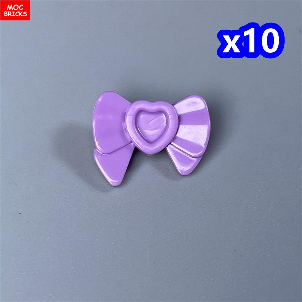 MOC Blocks Utensil Star Magic Wand 6124 Stick Love Heart Crown Bow Construction Bricks Part Playthings Accessories Princess Girl Dolls