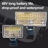 48V Cordless LED Work Light Spotlight for Makita 18V Li-ion Battery BL1430 BL1830 Outdoor Flashlight Emergency Light Dual USB
