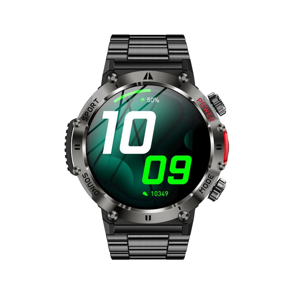 Rainbuvvy HT32 Bluetooth Smartwatch 1.43inch IPS 360x360 Full Touchscreen BLE5.0 IP68 Waterproof Multiple Color Flashlight Android Smart Watch