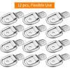 D-Ring Tie Downs Anchor1/4” Heavy Duty Surface Floor Mount Lashing Rings 2400 Lbs Cargo Trailers Load-Bearing Hangers Bracket (Pack Of 12)