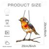 Colorfully Art Acrylic Bird Pendant Window Charm Decorative Chain Hanging Decors For Home Garden Gift For Lover