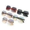 25 New Trendy Frameless UV Protection Oversized Women's Sunglasses