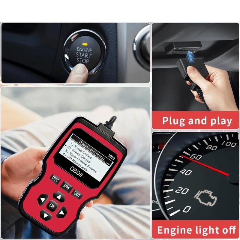 Compacted OBD2 Engine Fault Scanner With 10 Language Support And Large Display For Quick Vehicle Problem Detection