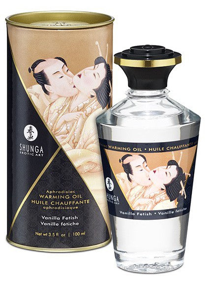 Huile de massage Chauffante Aphrodisiaque - VANILLE Fétiche 100 ml - Shunga - Huile de Massage