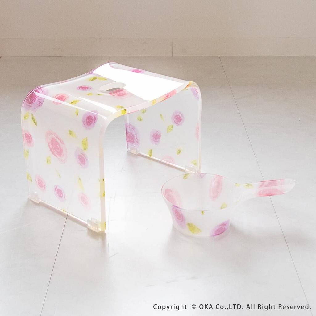 OKA Romance Hand Regina Acrylic (Pink) Bucket, 16.5cm Diameter,