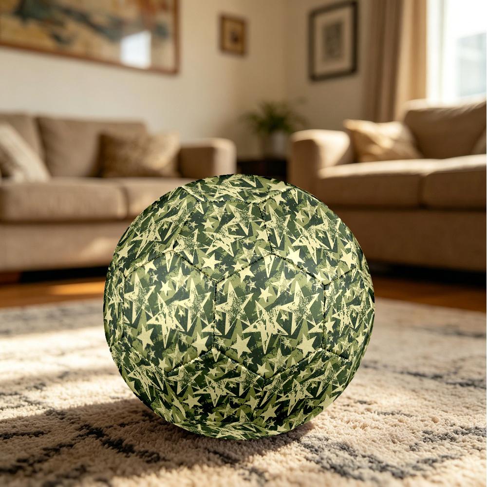 1pc Camouflage Star Soccer Ball Size 5 Football Machine Sewn Indoor/Outdoor Universal Football Q93