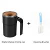 Rechargeable Self Stirring Coffee Cup With Temperature Display USB Charging, Sealed Travel Suitable For Milk, Chocolate, Mocha