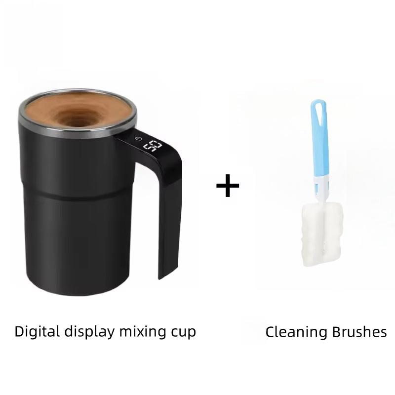 Rechargeable Self Stirring Coffee Cup With Temperature Display USB Charging, Sealed Travel Suitable For Milk, Chocolate, Mocha