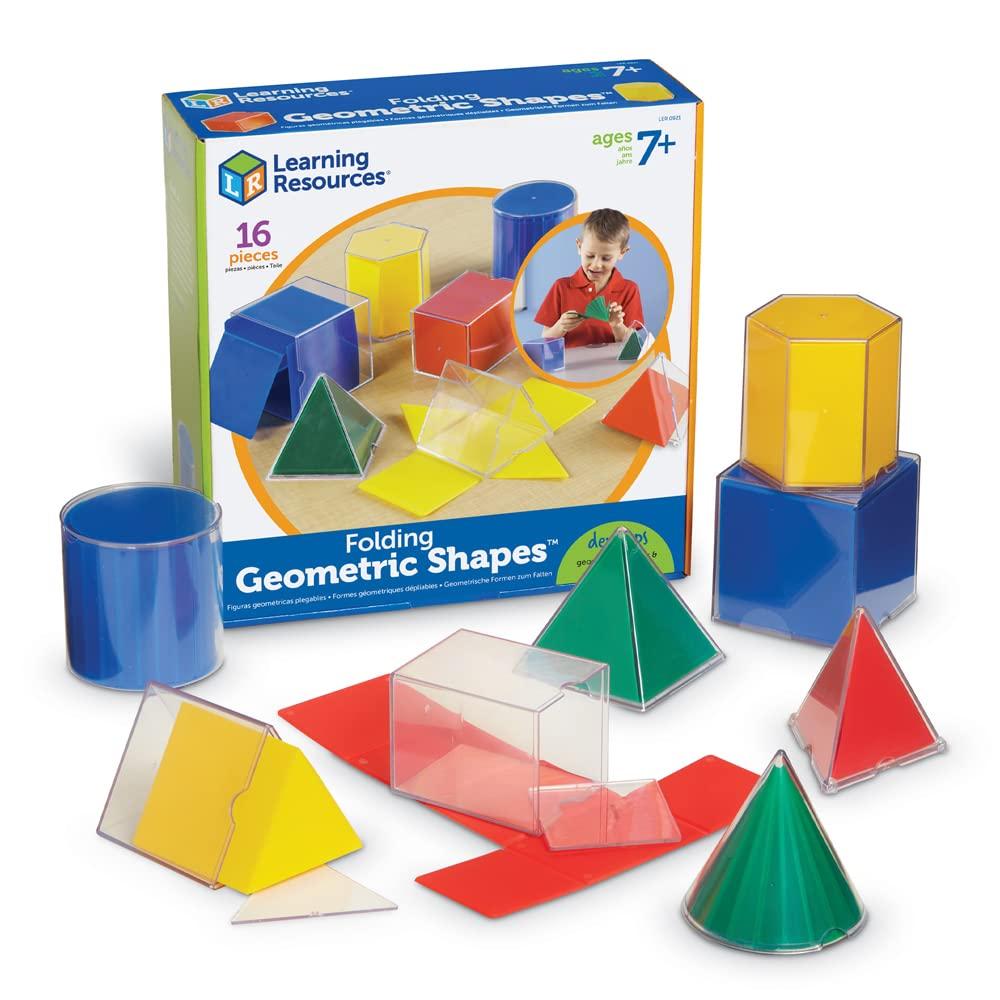 Learning Resources Folding Geometric Shapes(TM) Transparent 3D Shapes & Folding Diagrams LER 0921