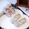 Girls Princess Shoes 2025 New Children's Crystal Shoes Spring and Autumn Leather Shoes Little Girl Shoes Baby Single Shoes with Dress
