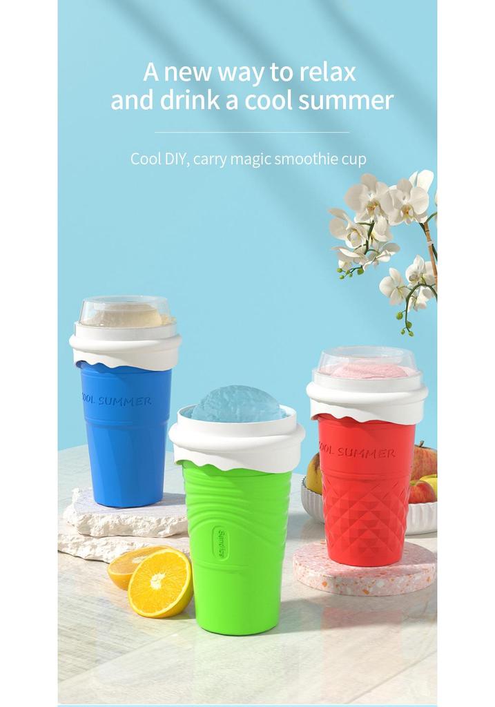 Silicone Smoothie Shaker Cup for Quick Homemade Ice Beverages