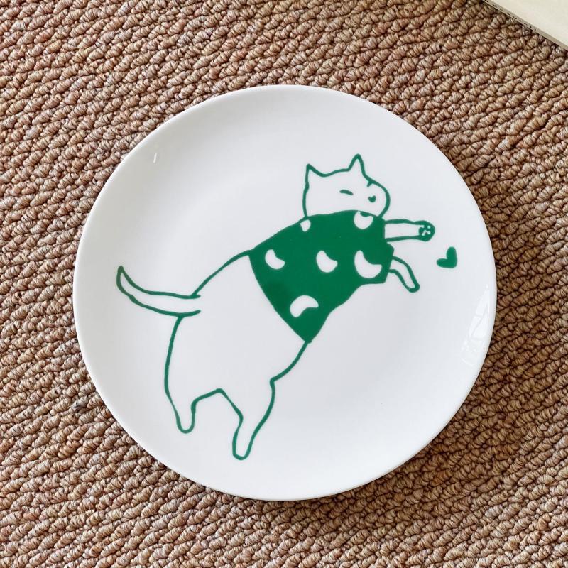 Ruhan Cartoon Ceramic Dinner Plate
