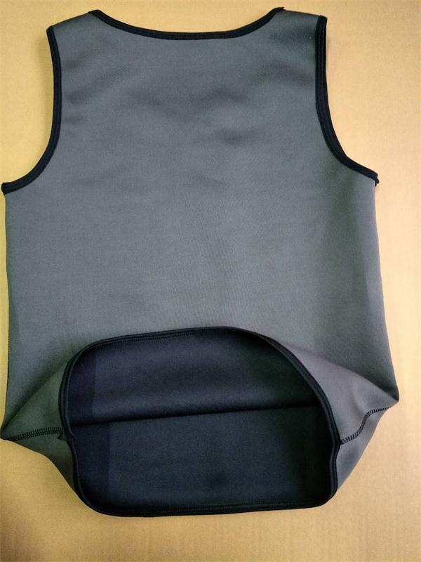 Pánský neoprenový tvarovač postavy s U-výstřihem, potivá fitness vesta