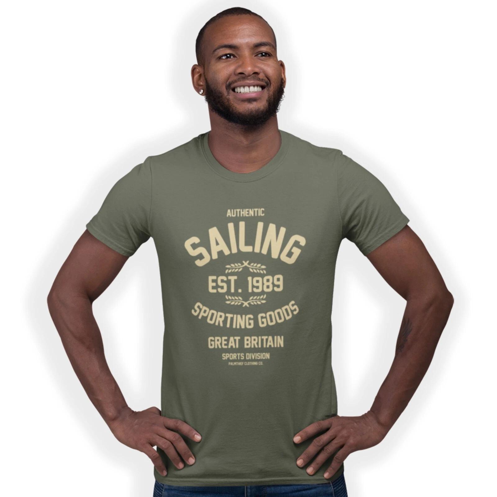Authentic Sailing Hand Printed T-Shirt Birthday Gift 2XL