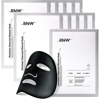 R&W Masque Visage Minéral au Charbon Premium, 10 paquets, 1 paquet