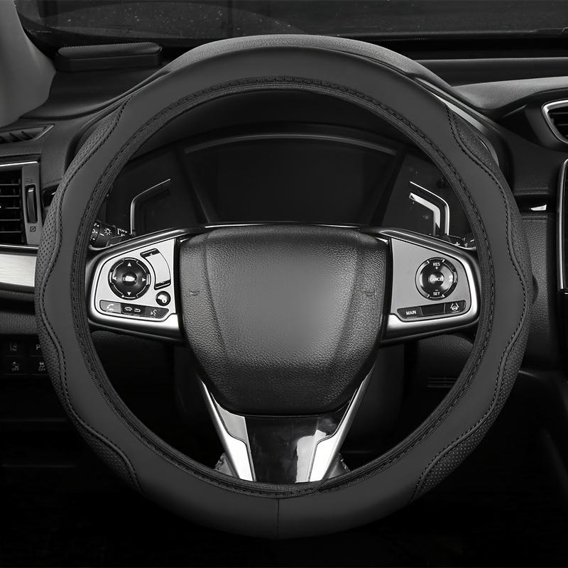 

Роскошный чехол на руль из искусственной кожи - 3D Comfort, без внутреннего кольца, автозапчасти чёрный