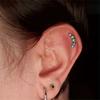 316 Stainless Steel Fashion Stud Earrings Screw Back Cartilage Tragus Conch Helix Piercing Jewelry