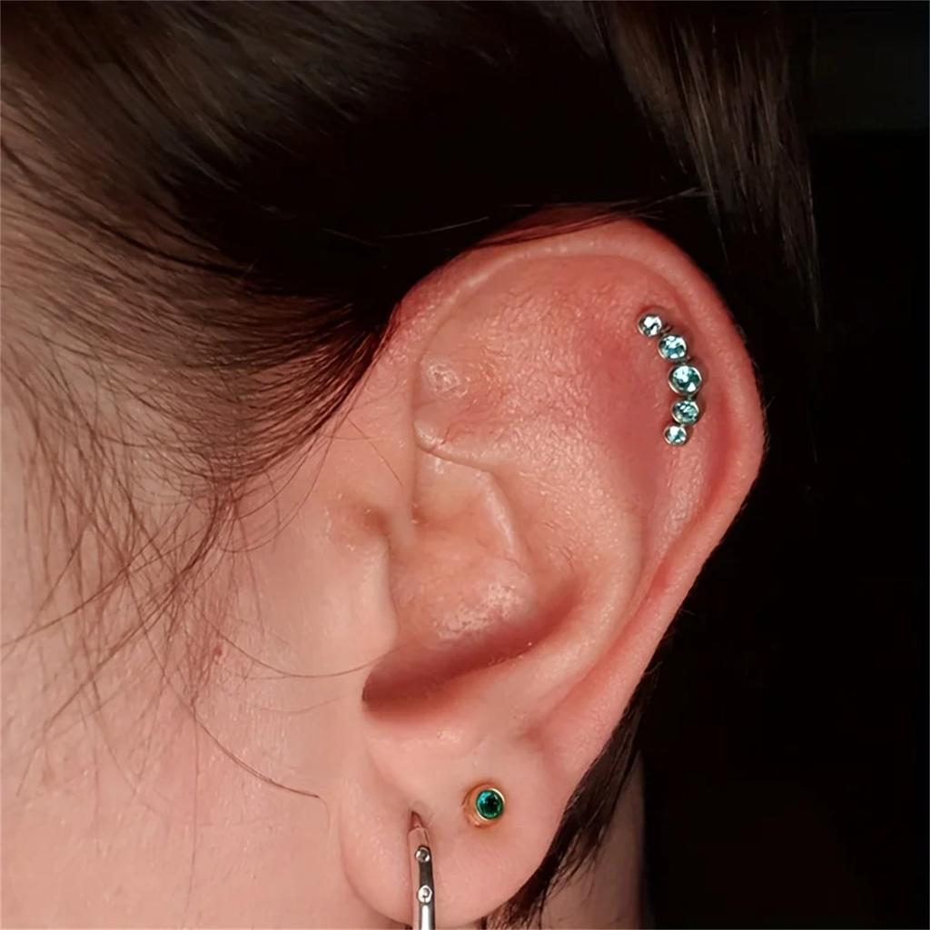 316 Stainless Steel Fashion Stud Earrings Screw Back Cartilage Tragus Conch Helix Piercing Jewelry