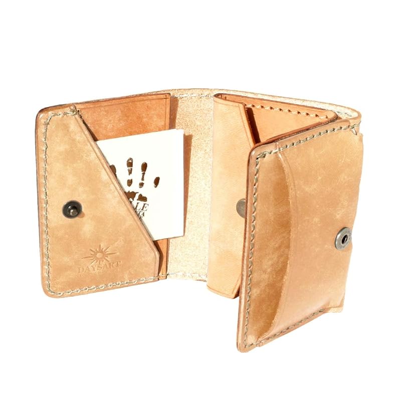

[Days Art] wallet men s genuine leather tri-fold italian leather 10 cards light present compact With coin purse Comes in gift box