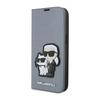 Karl Lagerfeld Booktype Nft Saffiano Karl & Choupette - Etui Iphone 14 Pro (Srebrny)