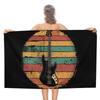 Electric Guitar Beach Towel, Microfiber Quick Dry Bath Towel for Travel Sport Spa, Sand Proof Absorbent Towels for Swimmers Teen