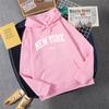 Sudadera con capucha para hombre y mujer, diseño de ciudad de Nueva York, EE. UU., con letras estampadas, estilo Harajuku, informal, holgada, ropa deportiva