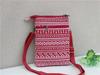 Ethnic White Pattern 5-Layer Crossbody Fabric Bag: Multi-Compartment Fashion Bag for Phone and Makeup, Perfect for Women and Students.