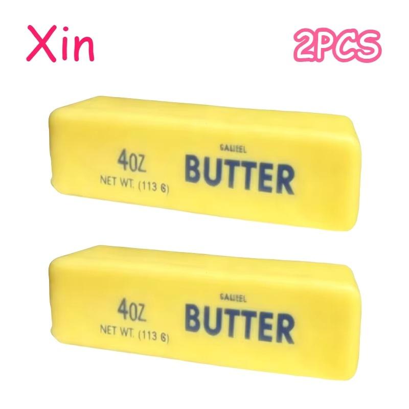 Krokante Boter Kaas Stick Squishy Fidget Speelgoed Langzame Terugslag Geluid Krokante Boter Reep Speelgoed Vinger Squishy Prank Vent Speelgoed voor Volwassene