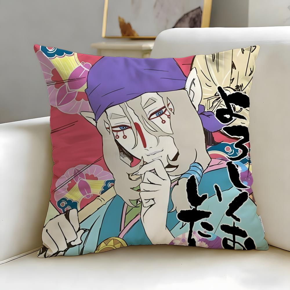 classic anime Mononoke Cushion Cover Soft & Easy-Wash Pillow Case – Versatile for Couch, Bed, Travel and Office