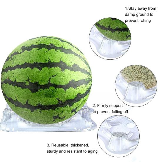 20 Pcs Melon Cradle Stackable Fruit Support Reusable Watermelon Stand Fruit Cradle Prevent Ground Rot for Cantaloupe Strawberry