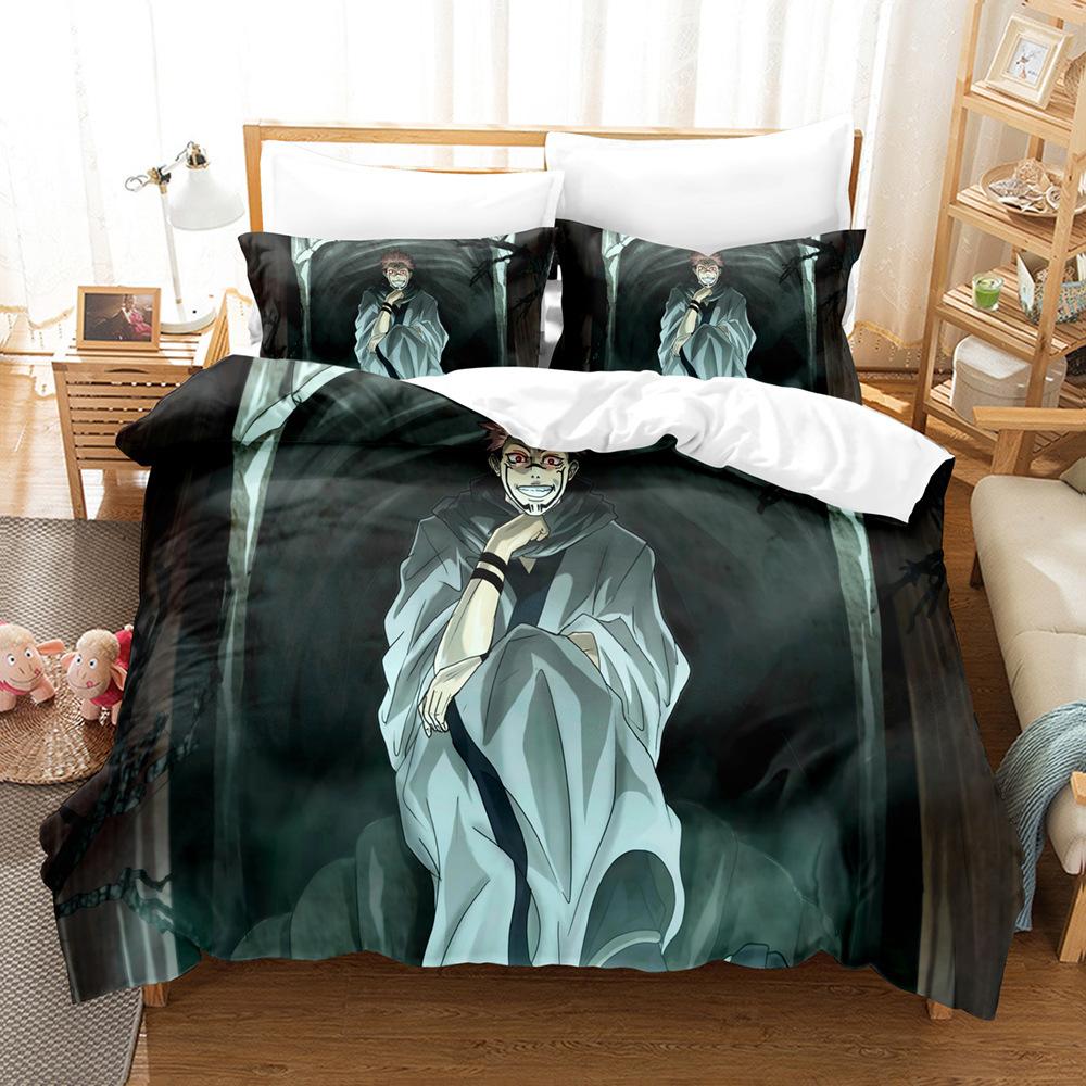 Three-Piece 3D Digital Printing Quilt Cover Pillowcase Bedding