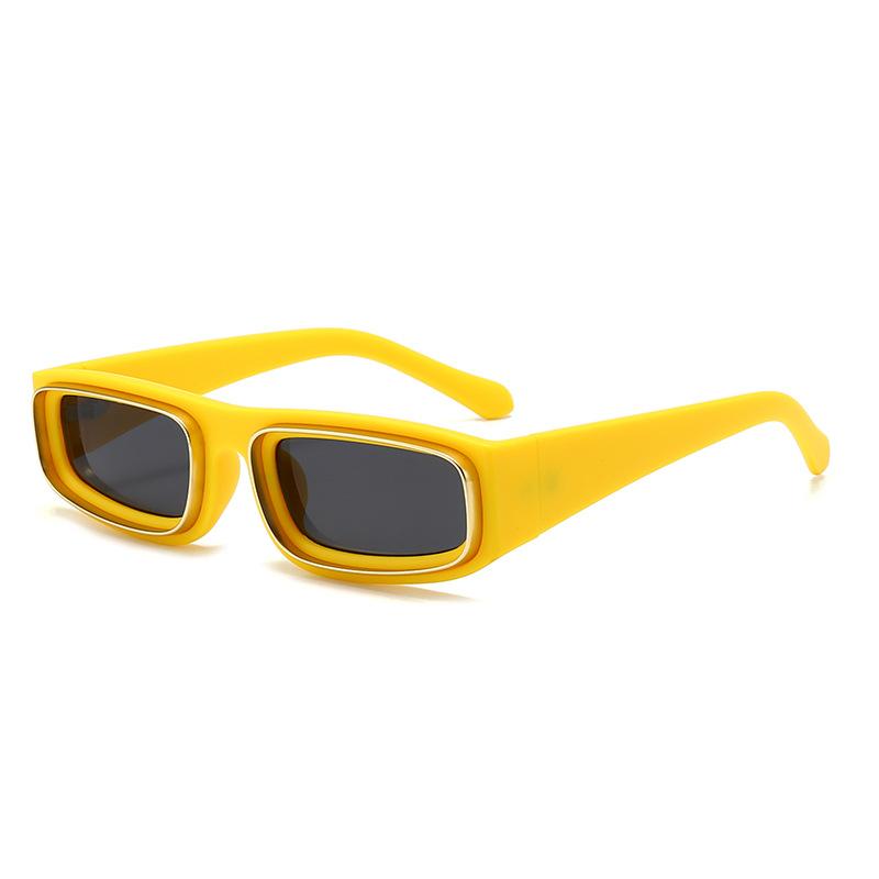 Punk Vintage Small Rectangle Sunglasses Trendy Luxury Brand Designer Square Sun Glasses for Men Retro Eyewear Shades UV400