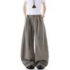 Old Money Wind Scimitar Casual Trousers Men's and Women's Summer American Retro Commuter Suit Trousers Trendy Brand Drape Wide-leg Trousers