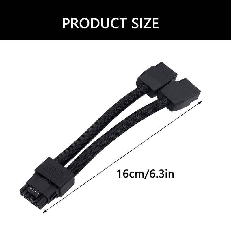Computer Motherboard Extension Cable 2x 8Pin To 16Pin Splitter Extension Cable For 3090Ti 4070Ti 4080 4090 Graphics Card