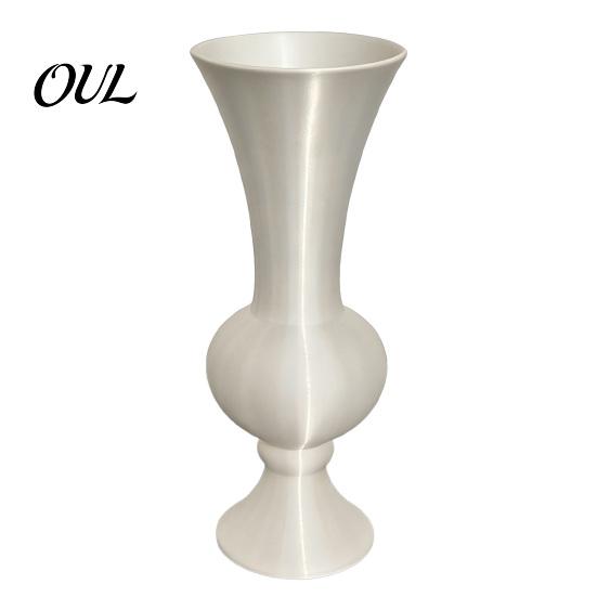 Kreatives Heimdekor Retro Gebogene Dekorative Blumenvase, 3D-gedruckt Weiter Hals Stilvolle Balkondekoration Minimalistischer Tischplatten Blumenbehälter