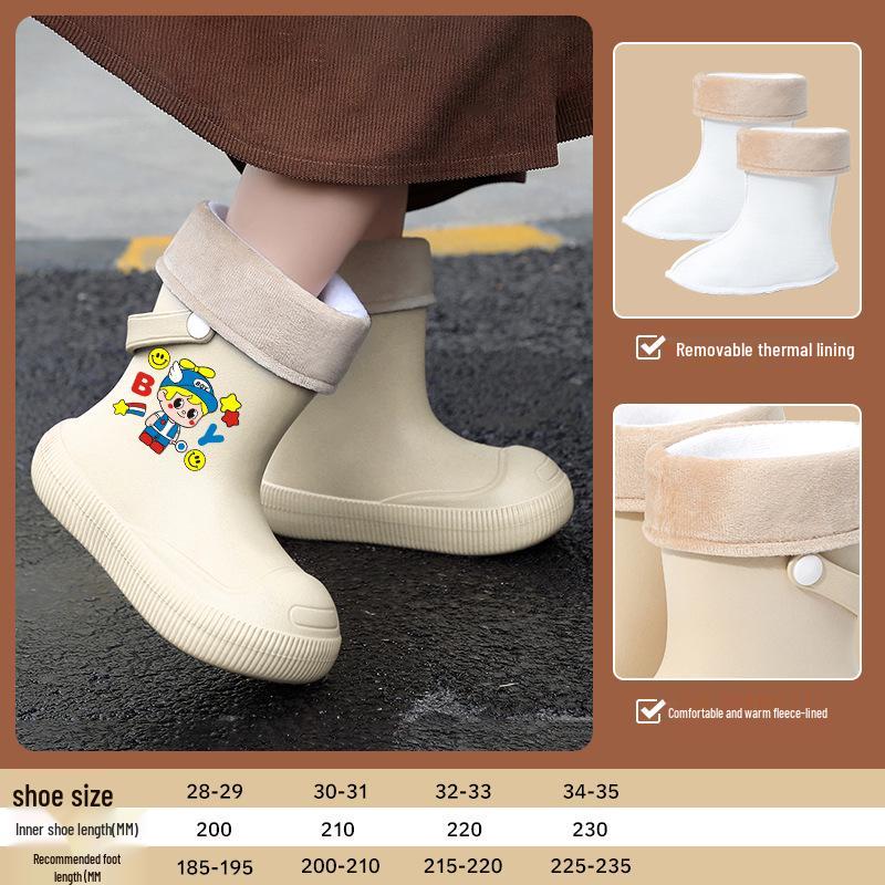 2026 New Style Children's Waterproof Rain Boots: Short Ankle, Non-Slip EVA for Boys and Girls