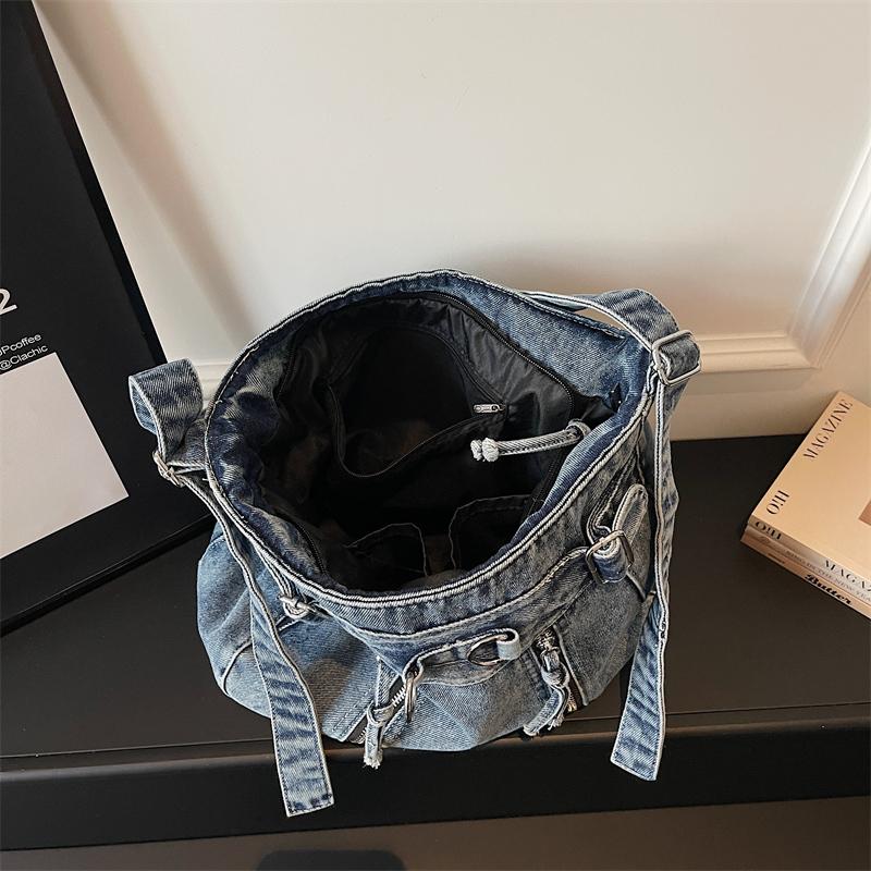 Borsa Tote in Denim da Donna Borsa Grande Capacità Borsa a Spalla Borsa a Tracolla