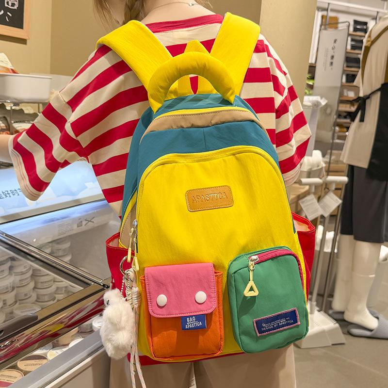 Schoolbag1011 Summer New Simple and Fashionable Multi-color Short-trip Business Trip Backpack Bag High Value Shoulder Armpit Bag
