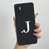 For Xiaomi Redmi Note 10 5G Case Redmi Note 10T 5G Cover M2103K19G Cute Initial Letters Square Phone Case Shockproof Back Cover