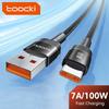 Toocki 7A USB Type C Cable For Huawei Honor 100W/66W Fast Charging Charger USB C Data Cord Cable For Poco Oneplus Samsung