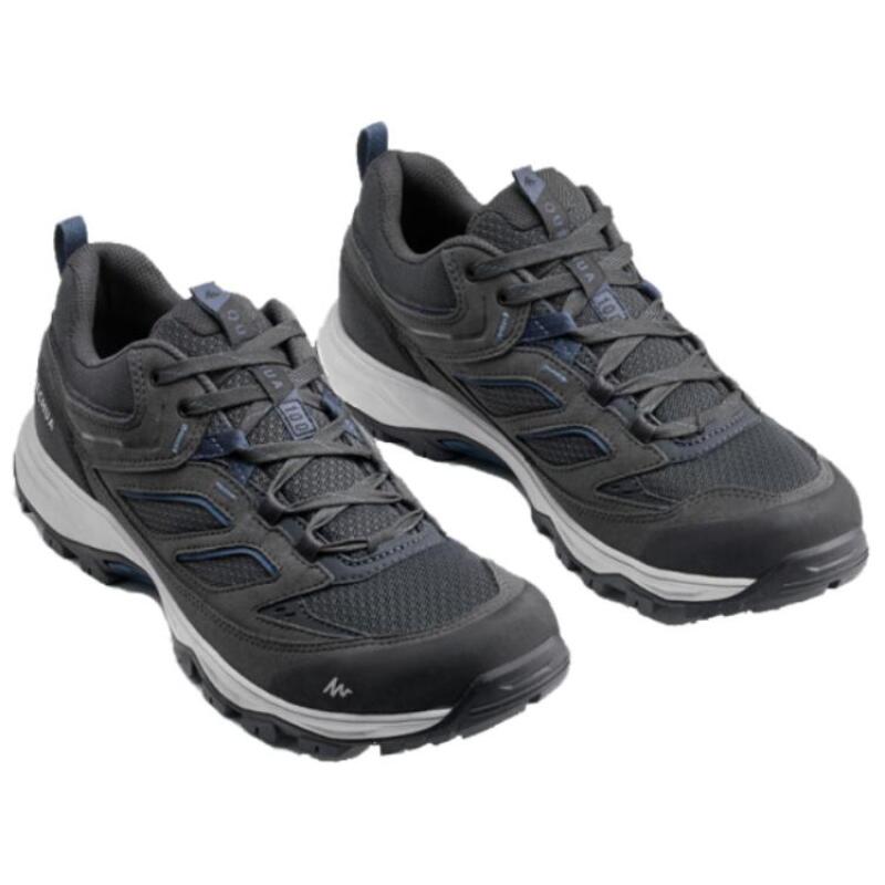 DECATHLON MH100 Leather Stylish and Comfortable Mountain Non-Slip Breathable Grip Low Top Trekking Shoes Men's Grey