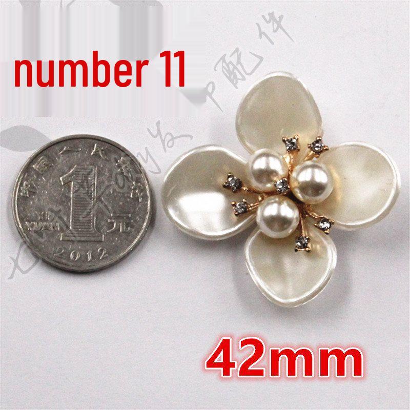 ABS Imitation Pearl Large Flower Center with Three, Four, and Five-Petal Options