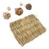 Rabbit Grass Mat Relieve Boredom Healthy Detachable Durable Hamsters Chew Toys Set for Home