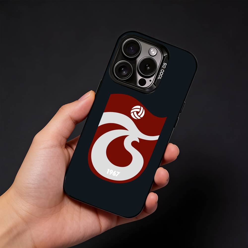 Turkey T-Trabzonspor Phone Case For iPhone17, 16,15,14,13,12 Pro Max Black Candy Matte Shockproof Cover