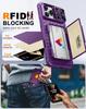 Protective Wallet Case with Card Holder, Kickstand and Camera Cover for iPhone 17 Pro Max-Purple