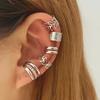 3 Pcs/Set Rhinestone C-Shape Clip Earrings for Women No Piercing Earbone Fake Cartilage Ear Cuffs Earring Party Jewelry Gift