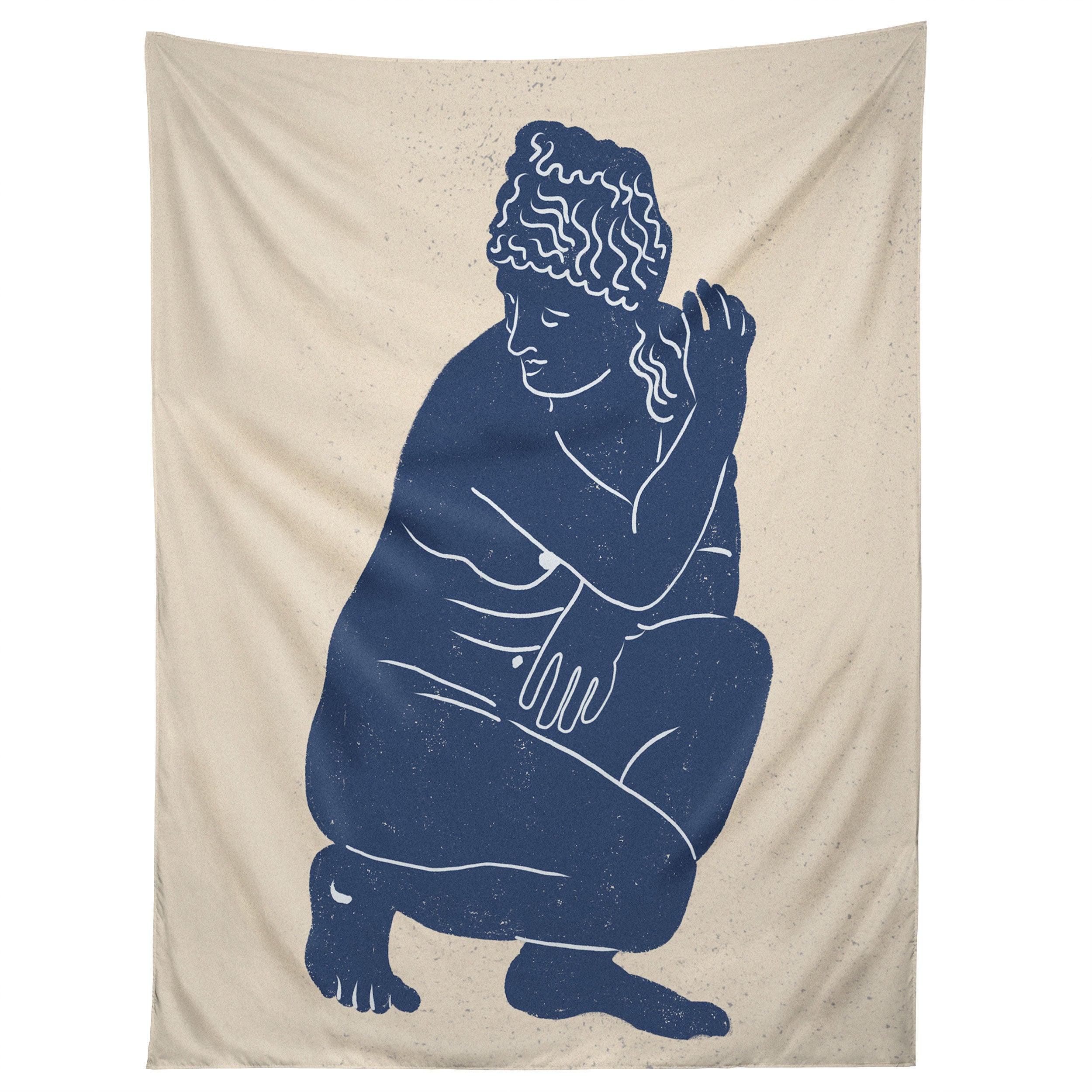 BLUE NUDE tapestry 75x100