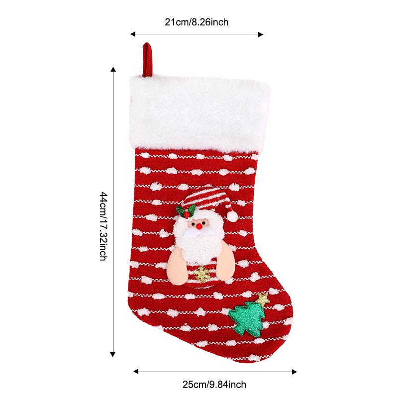 Children's Christmas Stocking Gift Bag and Tree Ornament Decoration